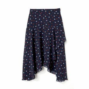 H&M Floral Asymmetrical Summer Floral Skirt size 8